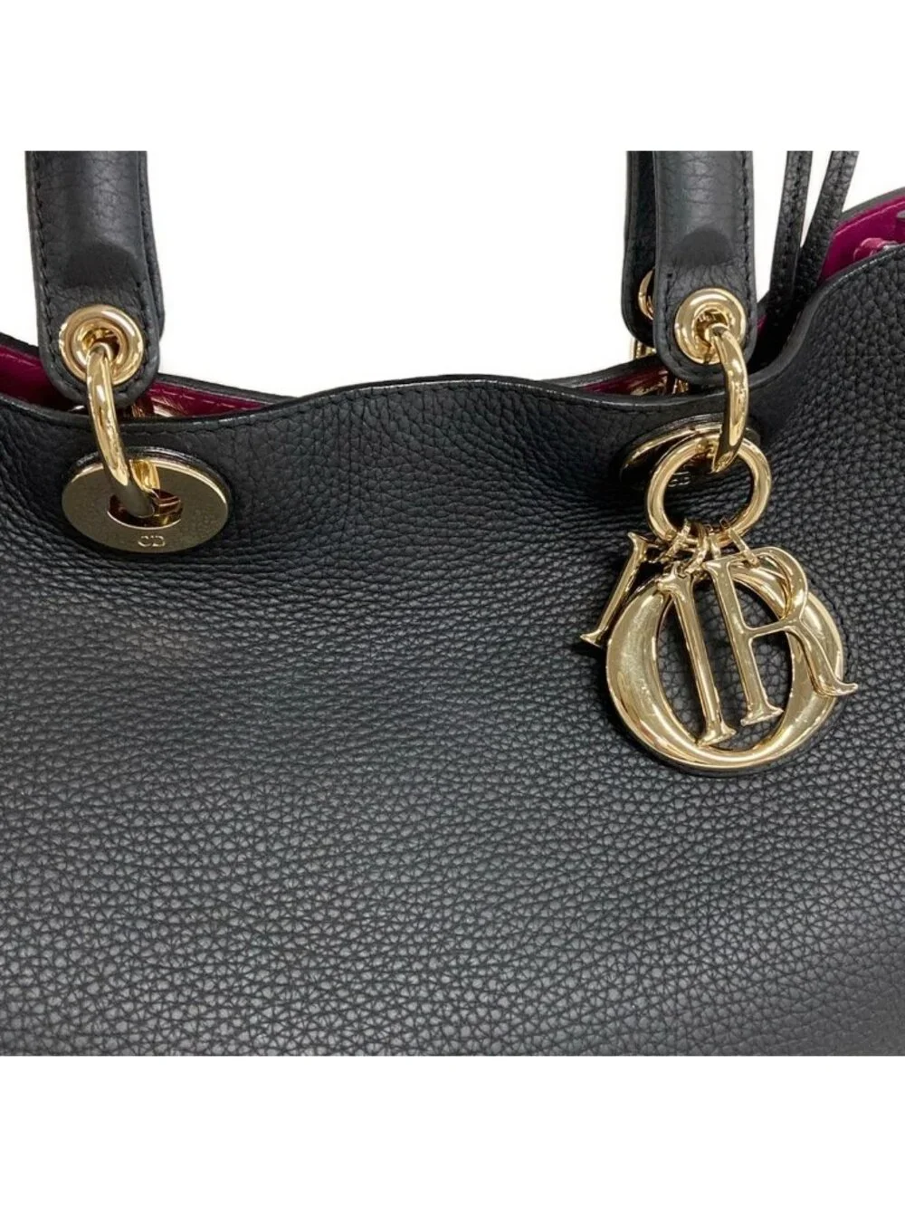 Dior Tote Diorissimo Black Leather